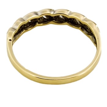 9ct gold Diamond half eternity Ring size M